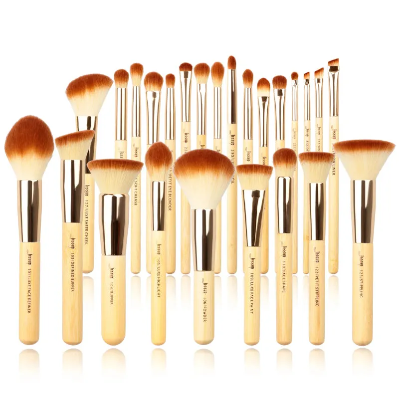 25pcs Synthetic Hair Brushes for Foundation, Eyeshadow, and Contouring