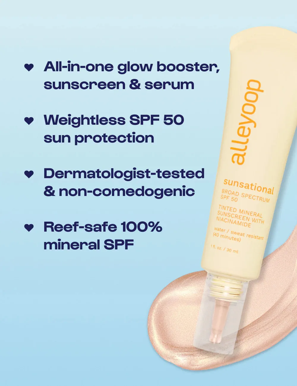Alleyoop Sunsational SPF 50 Skin Tint With Niacinamide