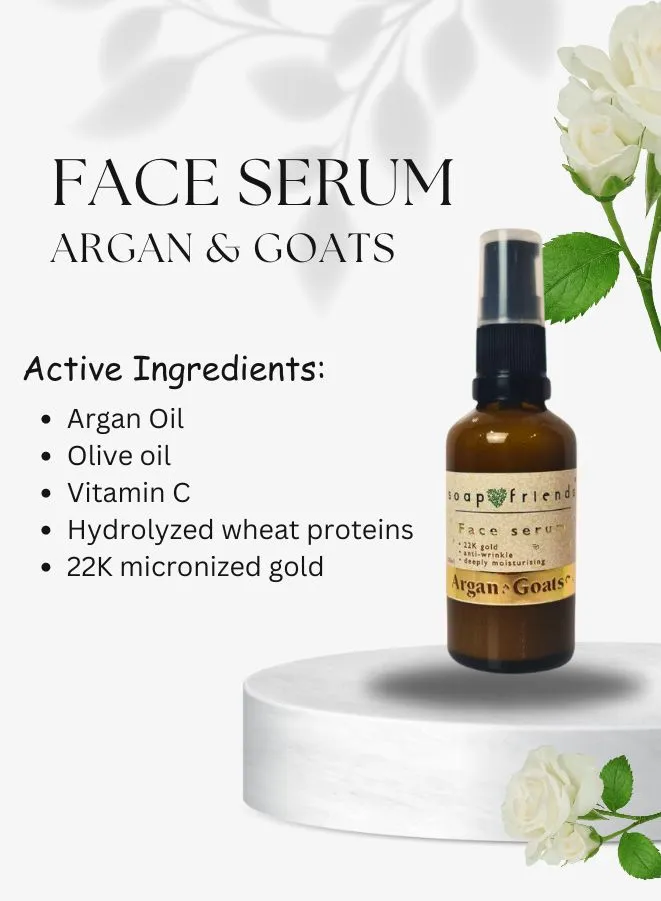 Anti-Wrinkle Face Serum & Eye Cream Gift Set by Soap&Friends– Set of 2