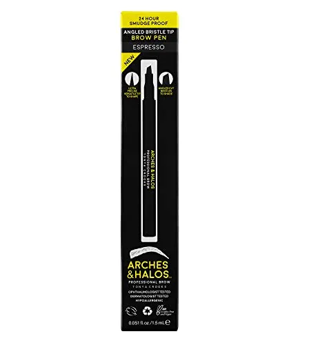 Arches & Halos Angled Bristle Tip Waterproof Brow Pen Espresso 0.051 Oz