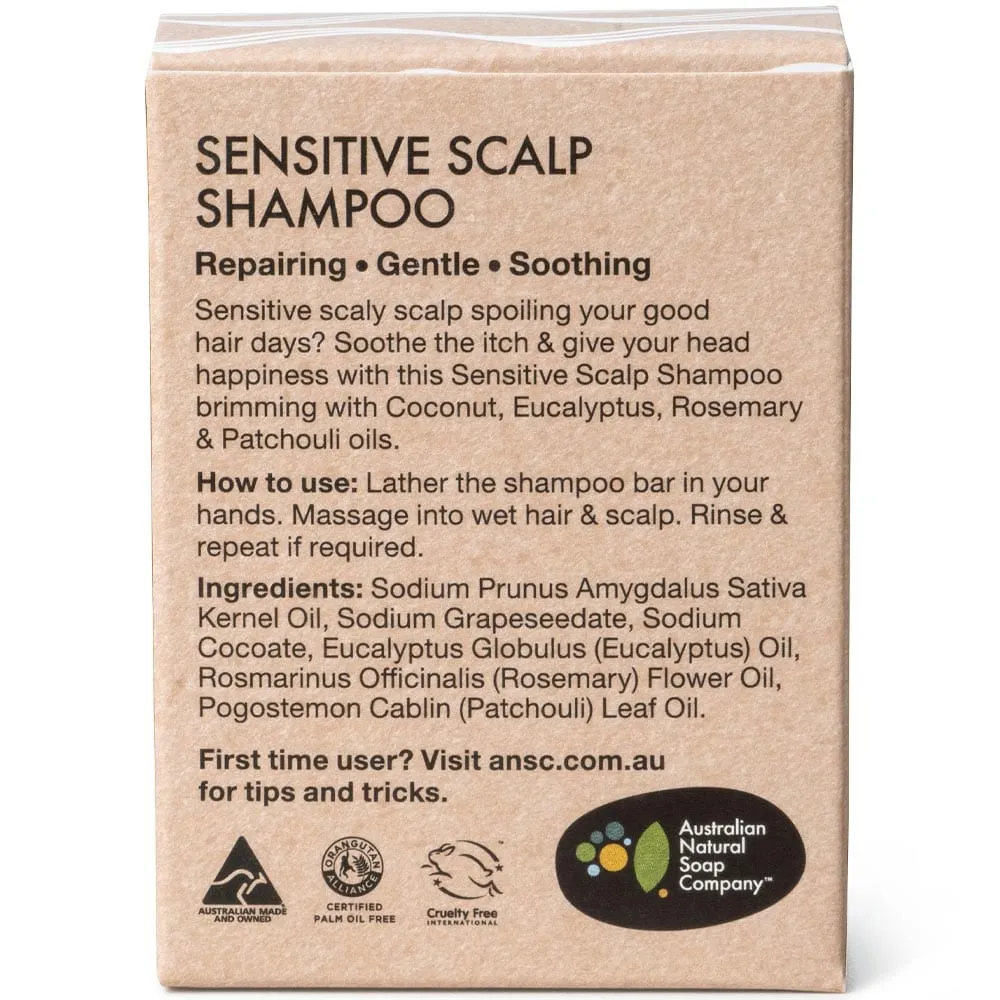 Australian Natural Soap Company Soild Shampoo Bar - Sensitive Scalp 100g