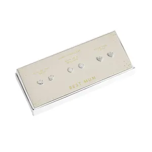 'Best Mum' Celebration Earring Set | Silver Plated | 3 Piece