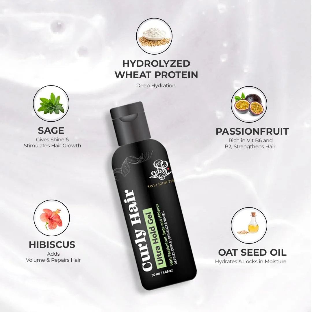 Curly Hair Gel Ultra | Wavy & Curly Hair Products | Curly hair care | Magic hair care for curls | Hair Gel |Shea Butter | Vitamin B | Dragon fruit | Created by Savio John Pereira 50ml (Pack of 10)