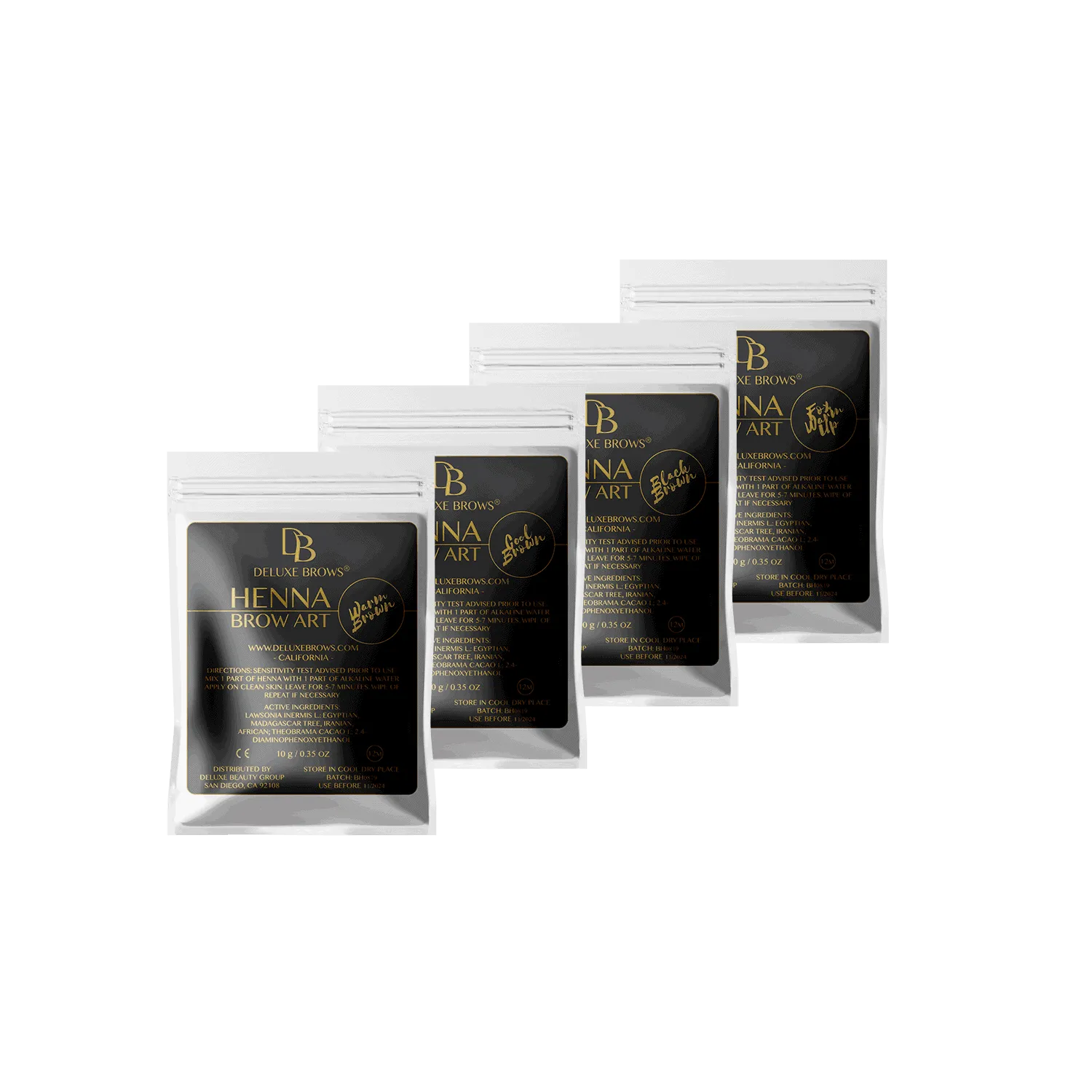 Deluxe Brows® Henna Brow Art Pouches