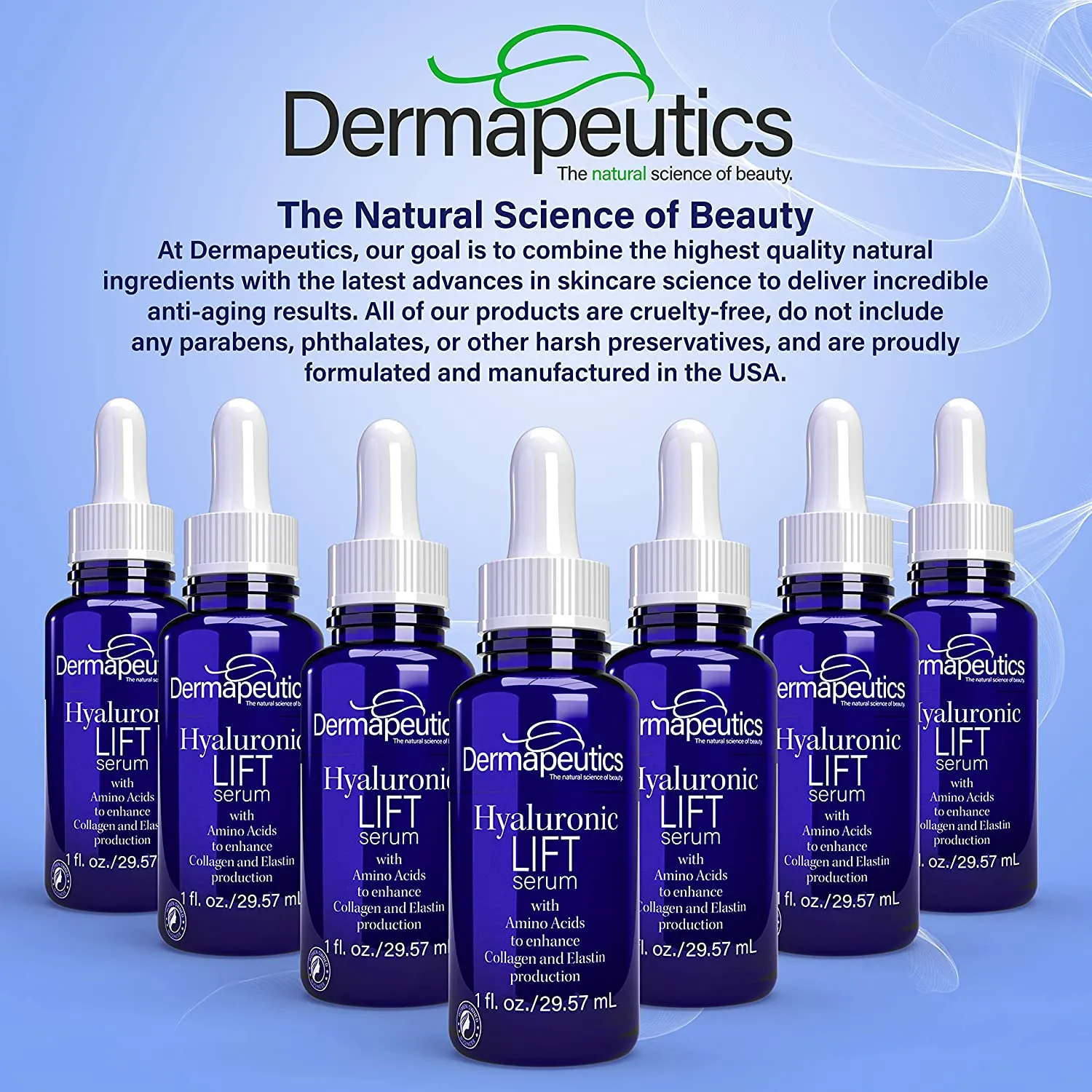 Dermapeutics Hyaluronic Acid Serum for Face, 1 oz