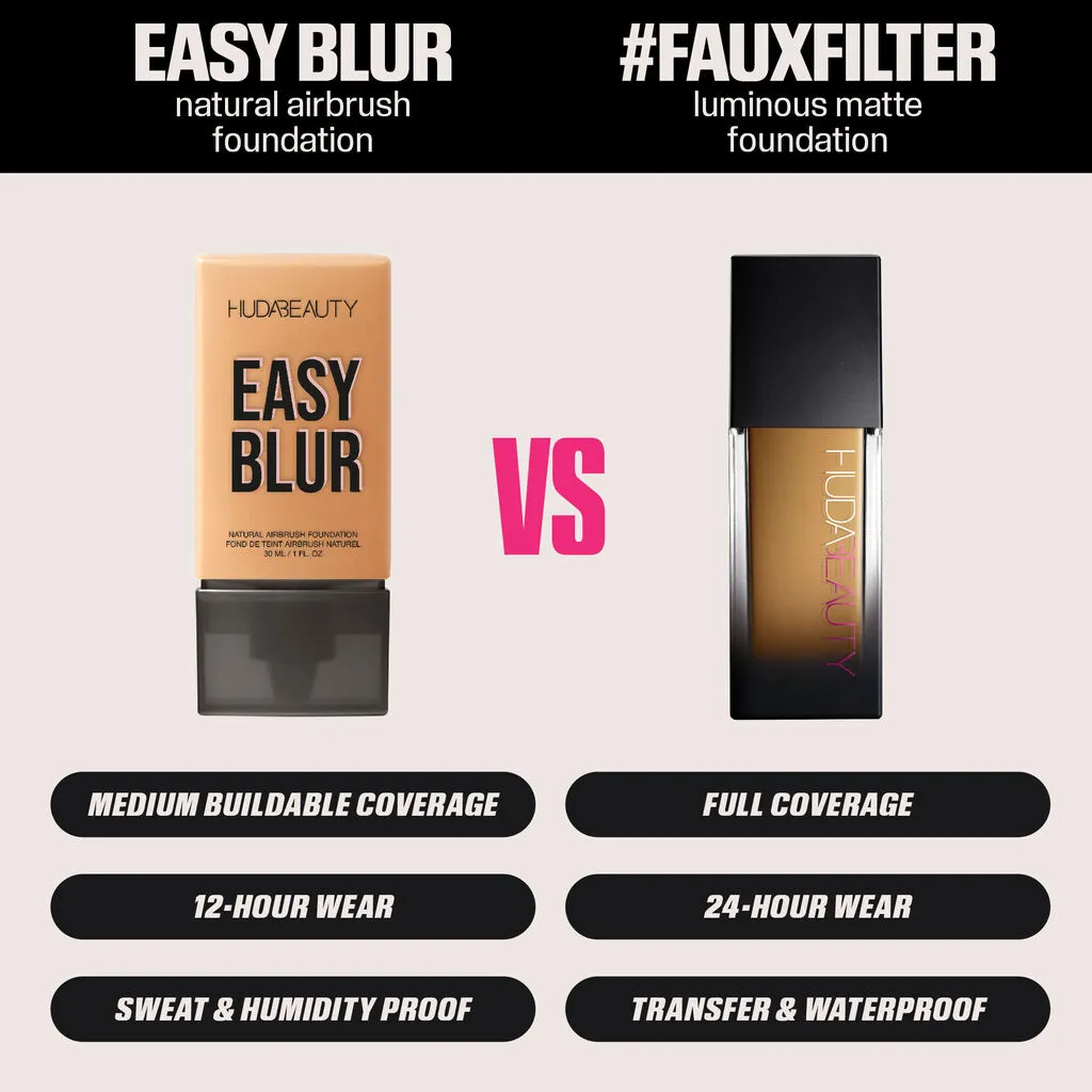 HUDA BEAUTY Easy Blur Natural Airbrush Foundation with Niacinamide (210 CHAI)