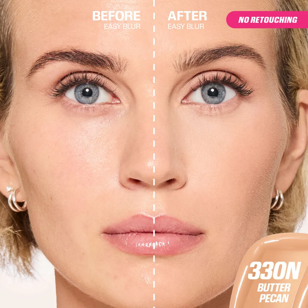 HUDA BEAUTY Easy Blur Natural Airbrush Foundation with Niacinamide (330 BUTTER PECAN)