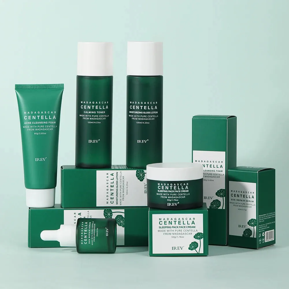 IREV Madagascar Centella Asiatica Skin Care Face Serum Moisturizing Anti-Aging Whitening Set