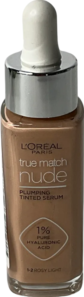 loreal True Match Nude Plumping Tinted Serum Shade 1-2 Rosy Light 30ml