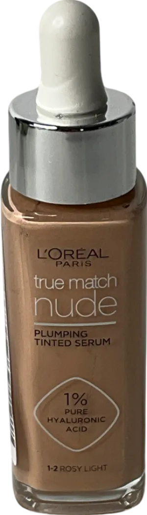 loreal True Match Nude Plumping Tinted Serum Shade 1-2 Rosy Light 30ml
