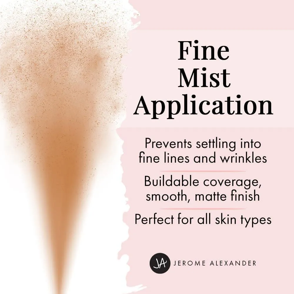 Magicminerals Airbrush Foundation by  – 2Pc Set with Airbrush Foundation and Kabuki Brush - Spray Makeup with Anti-Aging Ingredients for Smooth Radiant Skin (Medium)