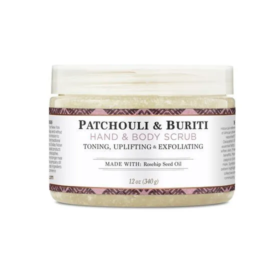 Nubian Heritage Patchouli & Buriti Hand & Body Scrub 12 oz Container