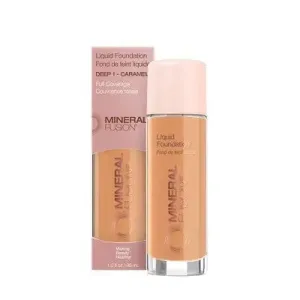 Open Box - Mineral Fusion Age-Defying Liquid Foundation - Deep 1 - Caramel - 1.0 fl oz