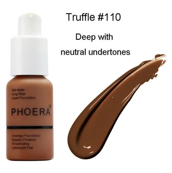 Phoera Foundation Full Coverage Flawless Matte Liquid Foundation