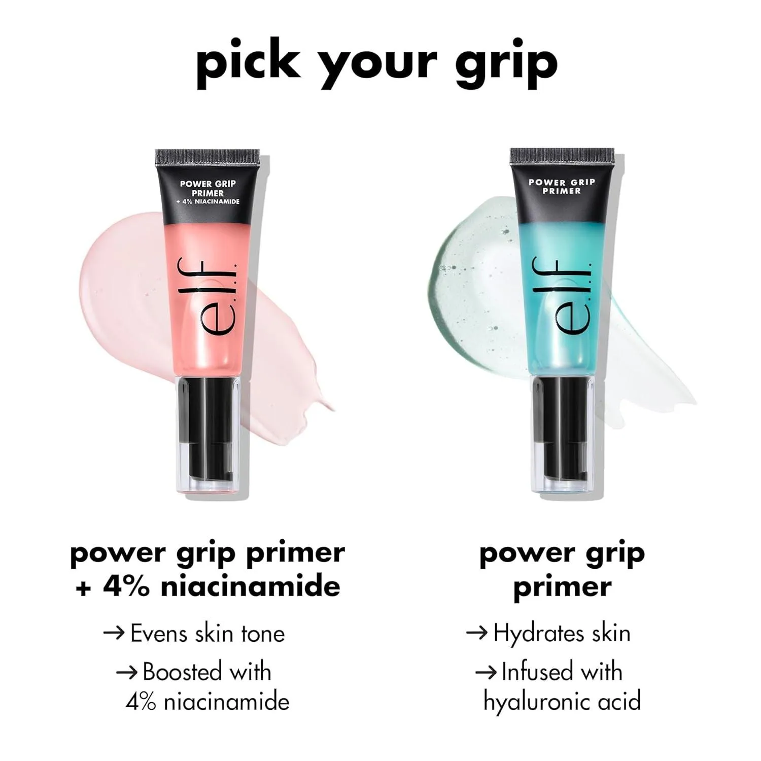 Power Grip Primer   4% Niacinamide, Gel-Based & Hydrating Face Primer, Evens Skin & Brightens, Grips Makeup, Vegan & Cruelty-Free, 0.8 Fl Oz